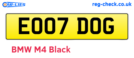 EO07DOG are the vehicle registration plates.