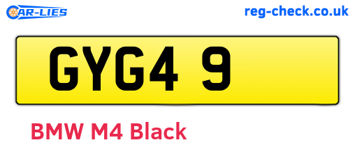 GYG49 are the vehicle registration plates.