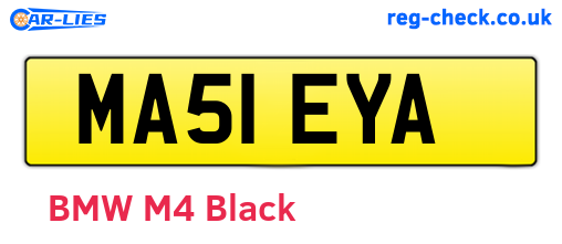 MA51EYA are the vehicle registration plates.