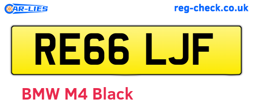 RE66LJF are the vehicle registration plates.