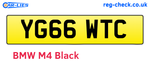 YG66WTC are the vehicle registration plates.