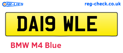 DA19WLE are the vehicle registration plates.
