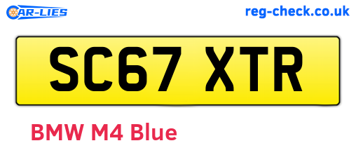 SC67XTR are the vehicle registration plates.