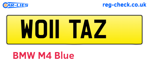 WO11TAZ are the vehicle registration plates.