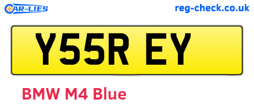 Y55REY are the vehicle registration plates.