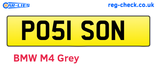 PO51SON are the vehicle registration plates.