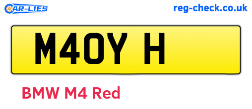 M4OYH are the vehicle registration plates.