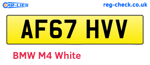 AF67HVV are the vehicle registration plates.