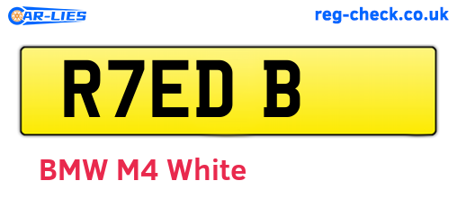 R7EDB are the vehicle registration plates.