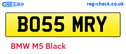 BO55MRY are the vehicle registration plates.