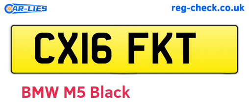 CX16FKT are the vehicle registration plates.