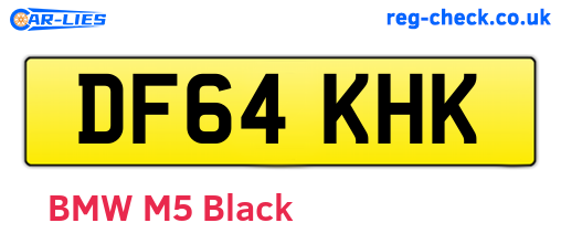 DF64KHK are the vehicle registration plates.
