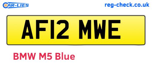 AF12MWE are the vehicle registration plates.