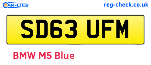 SD63UFM are the vehicle registration plates.