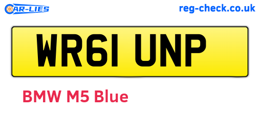 WR61UNP are the vehicle registration plates.