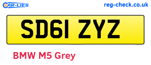 SD61ZYZ are the vehicle registration plates.