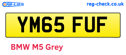 YM65FUF are the vehicle registration plates.