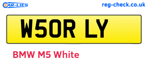 W50RLY are the vehicle registration plates.