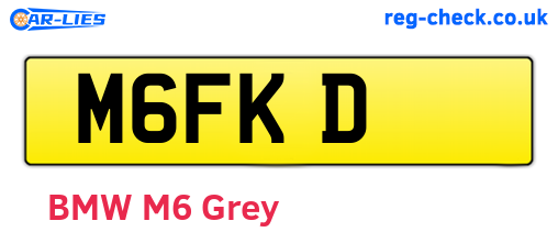 M6FKD are the vehicle registration plates.