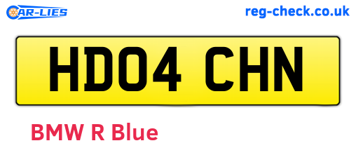HD04CHN are the vehicle registration plates.