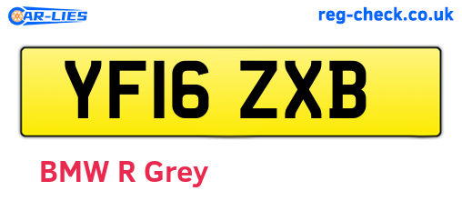 YF16ZXB are the vehicle registration plates.