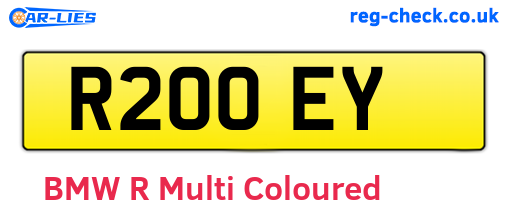 R20OEY are the vehicle registration plates.