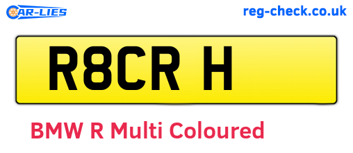 R8CRH are the vehicle registration plates.