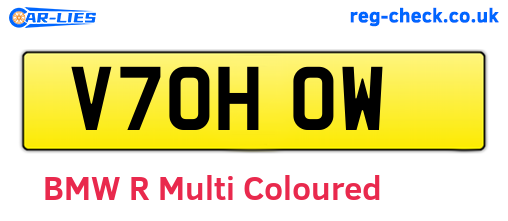 V70HOW are the vehicle registration plates.