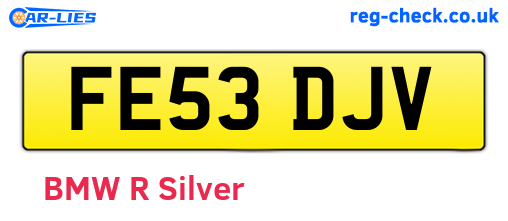 FE53DJV are the vehicle registration plates.