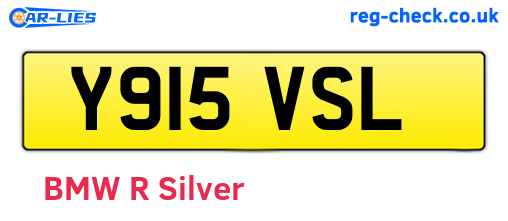 Y915VSL are the vehicle registration plates.