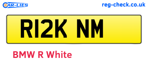 R12KNM are the vehicle registration plates.