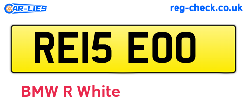 RE15EOO are the vehicle registration plates.