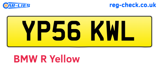 YP56KWL are the vehicle registration plates.