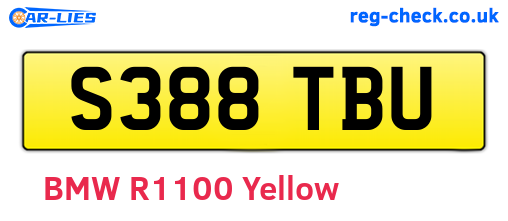S388TBU are the vehicle registration plates.