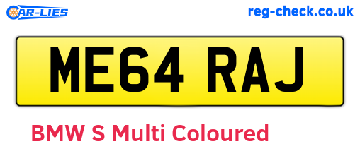 ME64RAJ are the vehicle registration plates.