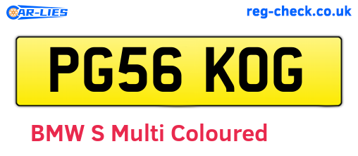 PG56KOG are the vehicle registration plates.