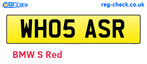 WH05ASR are the vehicle registration plates.