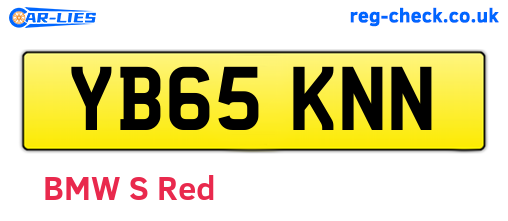 YB65KNN are the vehicle registration plates.