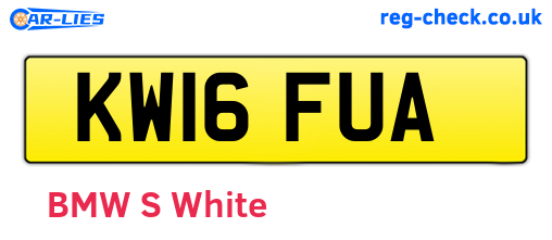 KW16FUA are the vehicle registration plates.
