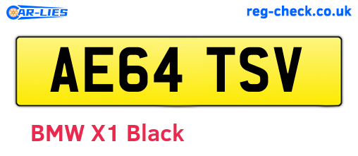 AE64TSV are the vehicle registration plates.