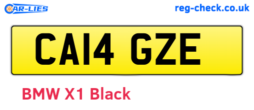 CA14GZE are the vehicle registration plates.