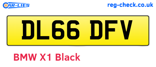 DL66DFV are the vehicle registration plates.