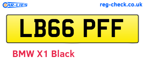 LB66PFF are the vehicle registration plates.