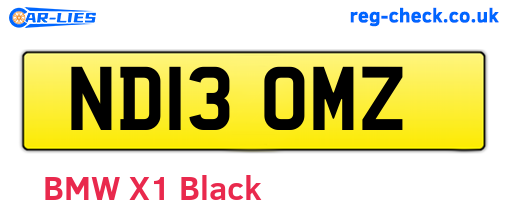 ND13OMZ are the vehicle registration plates.