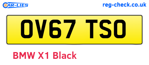 OV67TSO are the vehicle registration plates.