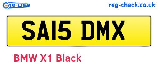 SA15DMX are the vehicle registration plates.