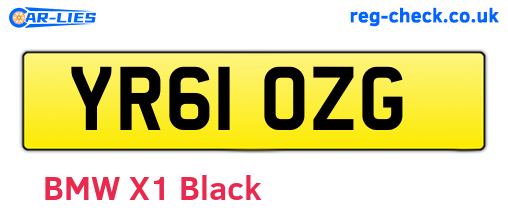 YR61OZG are the vehicle registration plates.