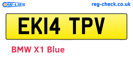 EK14TPV are the vehicle registration plates.