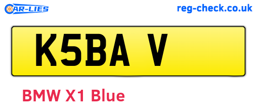 K5BAV are the vehicle registration plates.