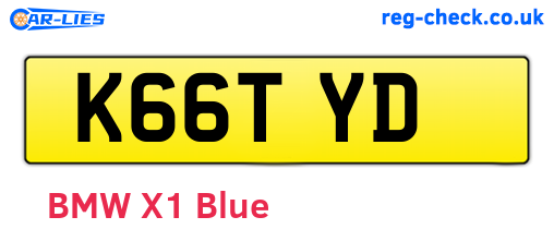 K66TYD are the vehicle registration plates.